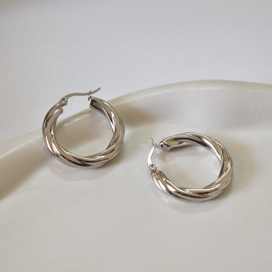 Aurora Hoops (Silver)