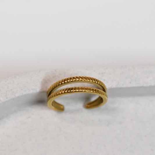Double Ribbed Ring