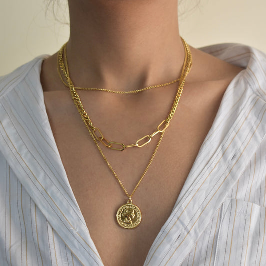 Coin Layered Necklace