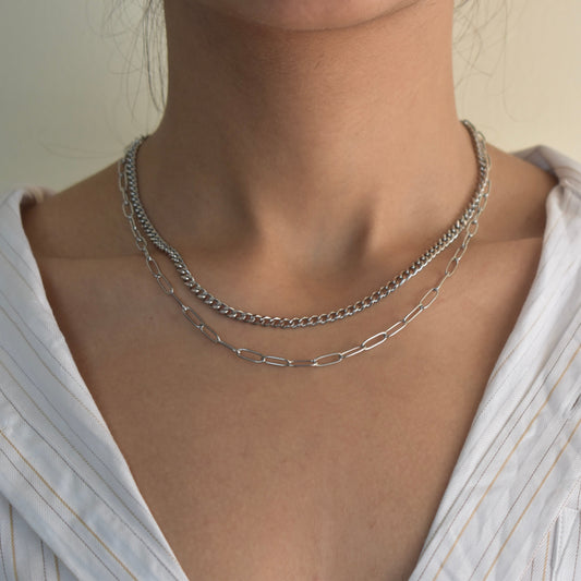 Clip Chain Layered Necklace