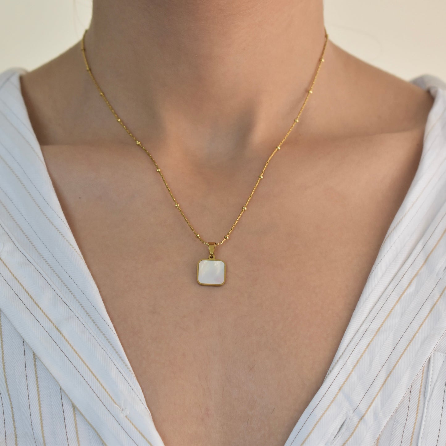 Square Shell Necklace