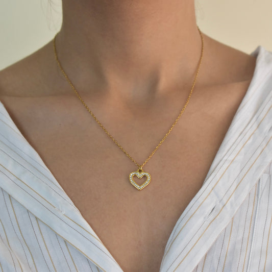 Zircon Heart Necklace