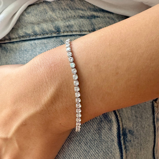 Tennis Bracelet (Silver)