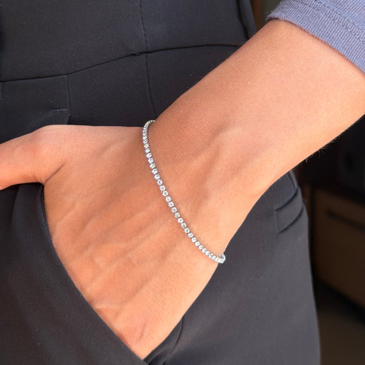 Tennis Bracelet (Silver)