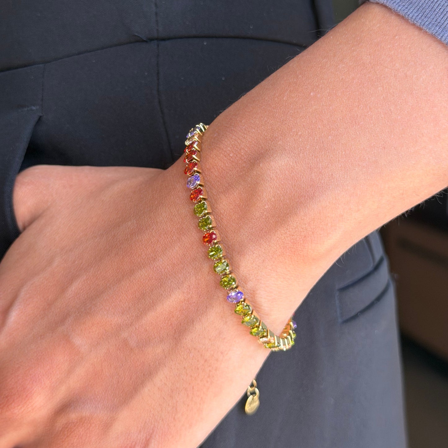 Multi Color Tennis Bracelet