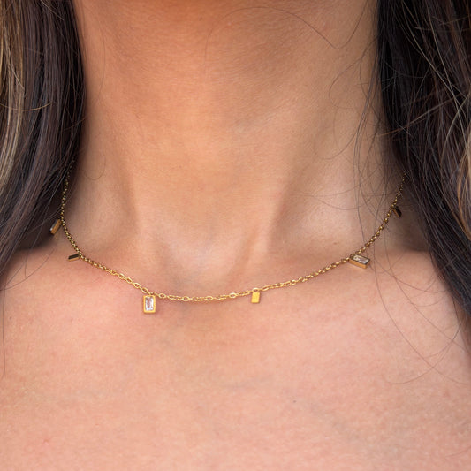 Geometric Drop Necklace