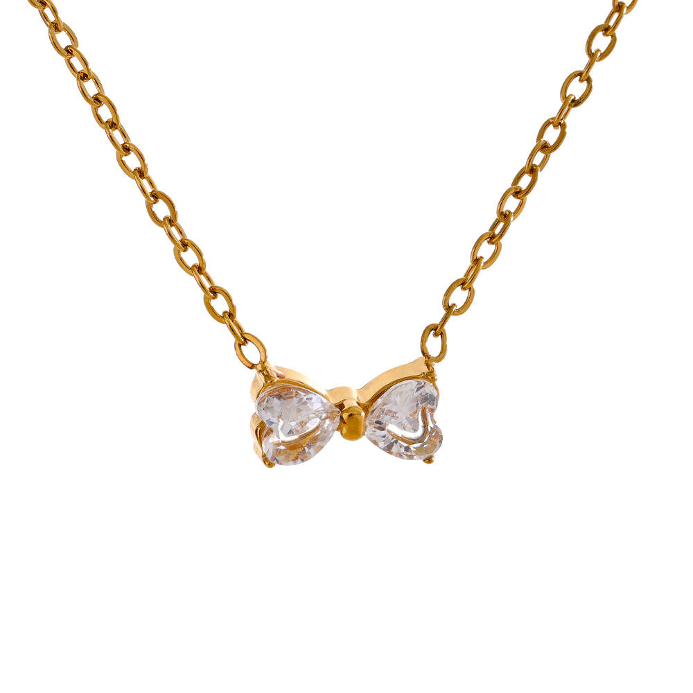 Crystal Bow Necklace
