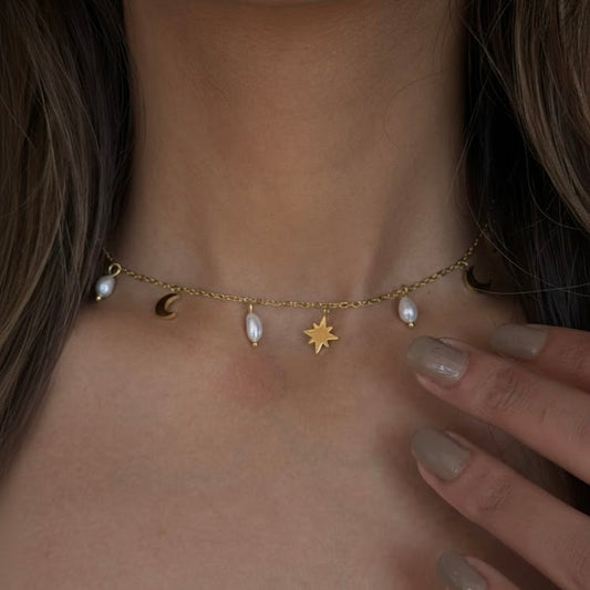 Moon Star Necklace
