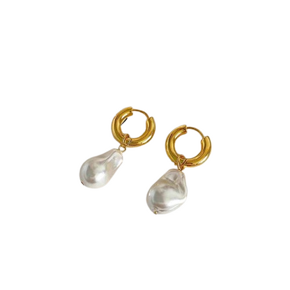 Statement Pearl Hoops