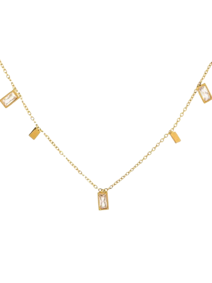 Geometric Drop Necklace