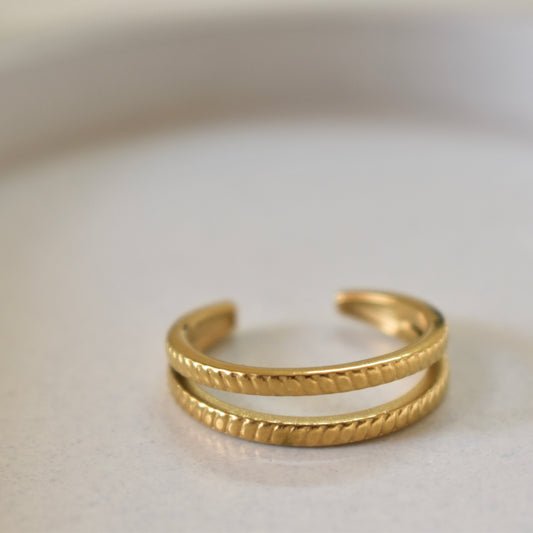 Double Ribbed Ring