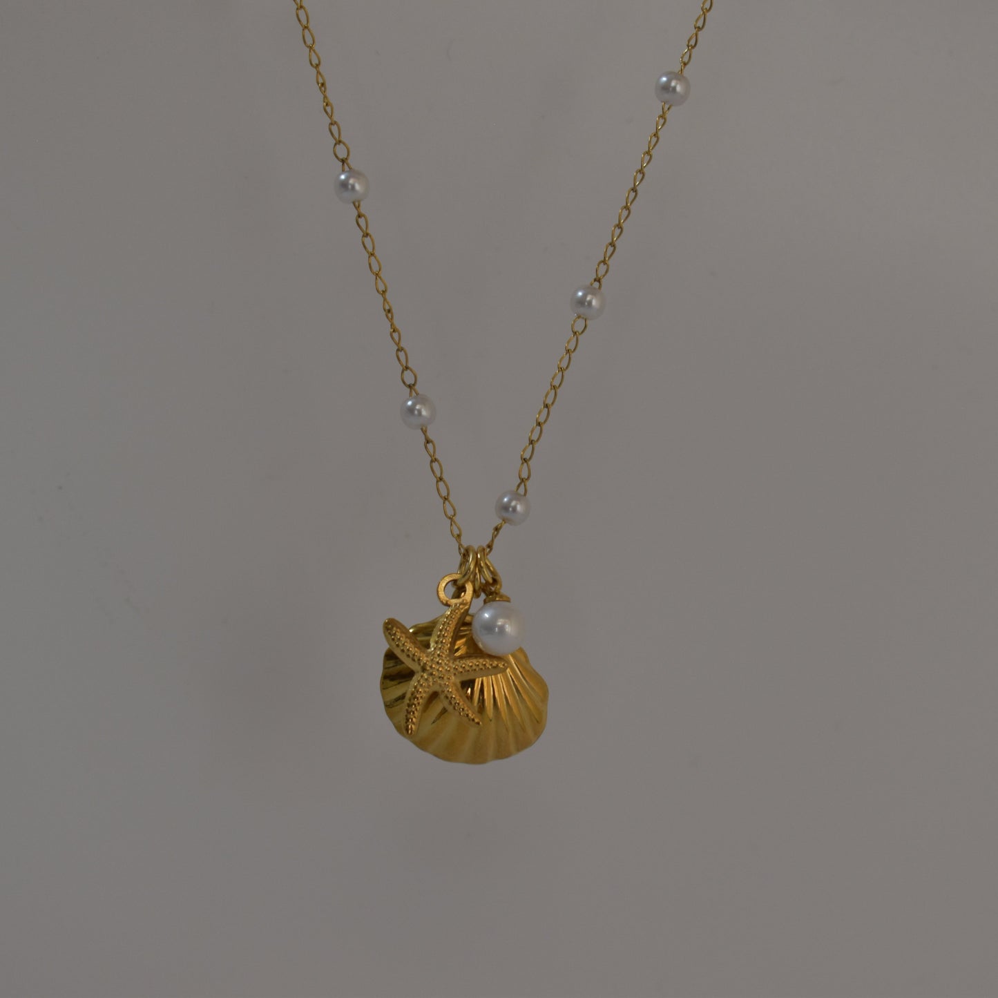 Starfish Pearl Shell Necklace