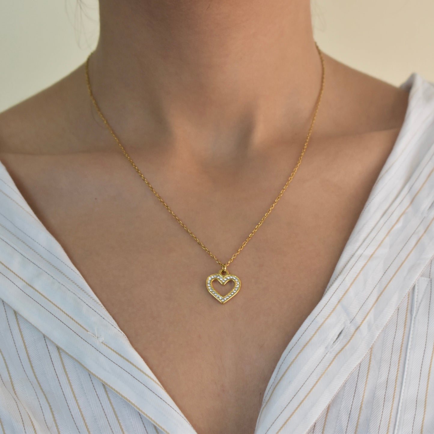 Zircon Heart Necklace