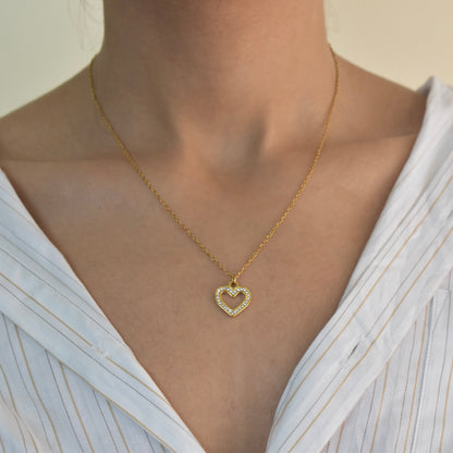 Zircon Heart Necklace