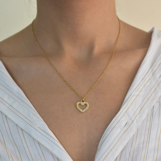 Zircon Heart Necklace
