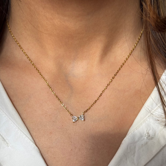 Crystal Bow Necklace