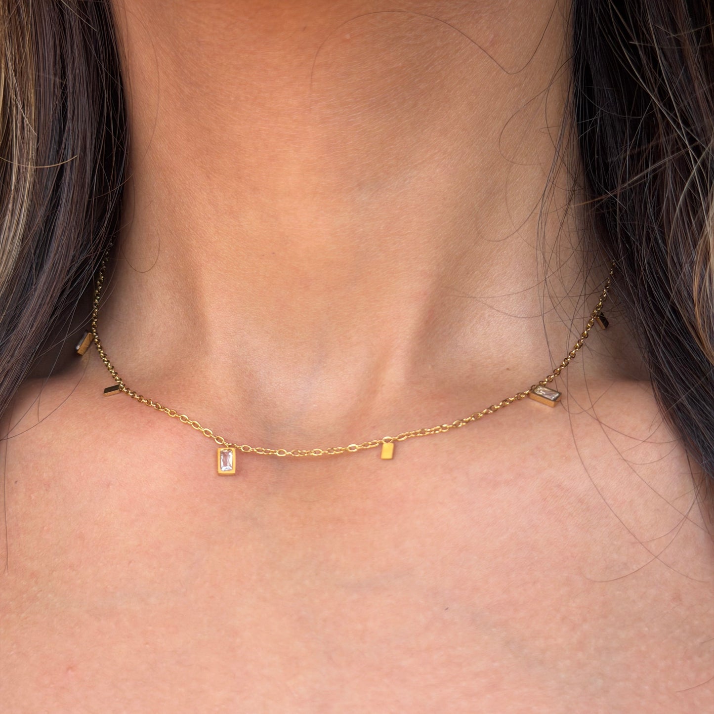 Geometric Drop Necklace