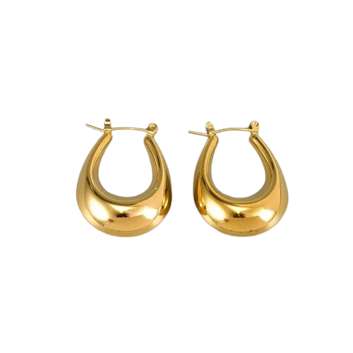 Oval Hollow Earrings