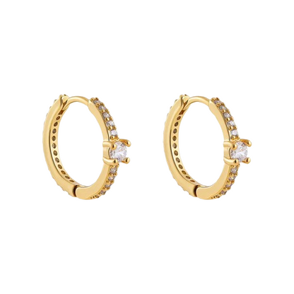 Crystal Zircon Huggies Earrings