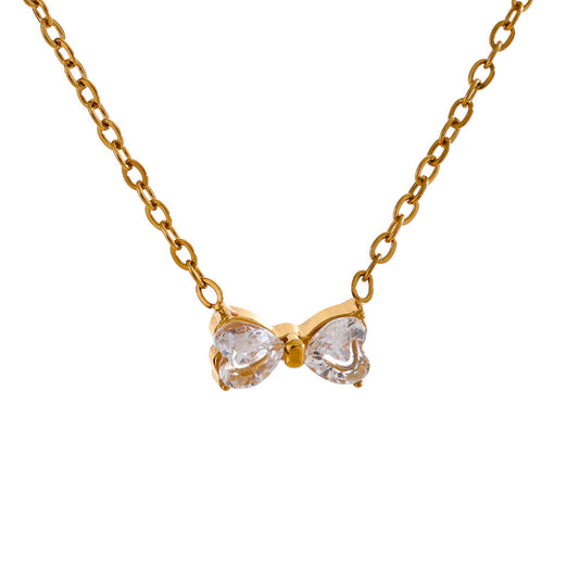 Crystal Bow Necklace