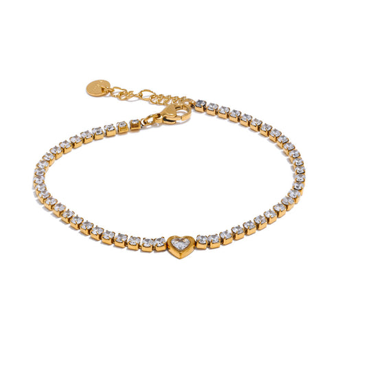 Heart Tennis Bracelet