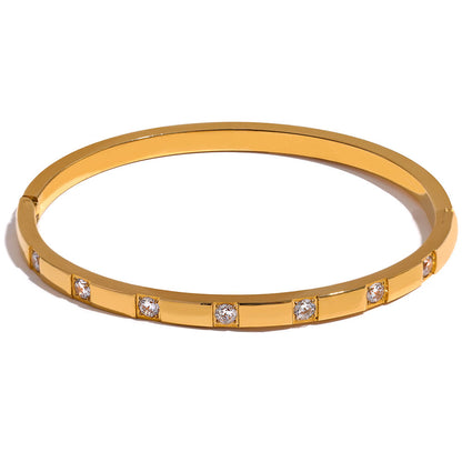 Studded Gold Bangle