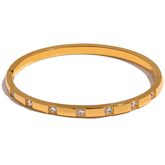 Studded Gold Bangle